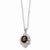 Sterling Silver & Smokey Quartz White Topaz and Diamond Necklace