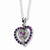 Sterling Silver & Amethyst & Diamond Necklace