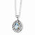 Sterling Silver & Sky Blue & Diamond Necklace