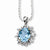 Sterling Silver & Sky Blue & White Topaz Necklace