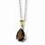 Sterling Silver & Smokey Quartz and Citrine Necklace