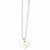 Sterling Silver & Vermeil Polished Fancy Heart Necklace