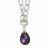 Sterling Silver CZ Teardrop Oval Link Necklace