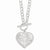 Sterling Silver Large Puffed Heart Necklace