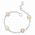 Sterling Silver White & Pink Cultured Freshwater Pearl Bracelet