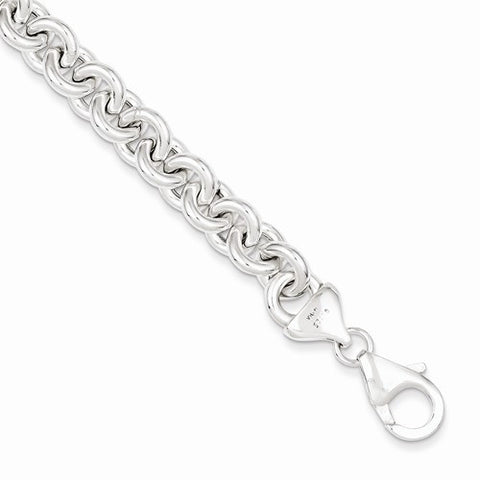 Sterling Silver Polished Fancy Link Bracelet