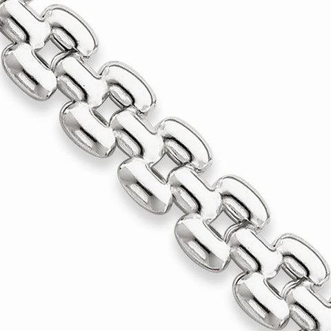 Sterling Silver Polished Fancy Link Bracelet