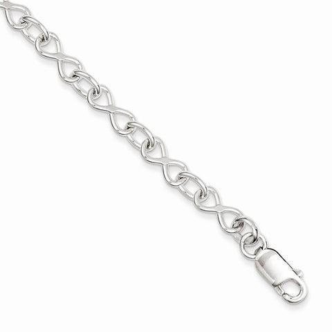 Sterling Silver Polished Fancy Link Bracelet