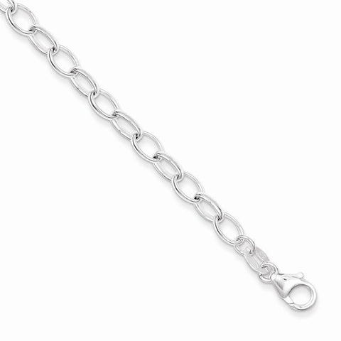 Sterling Silver Polished Fancy Link Bracelet