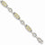 Sterling Silver Vermeil Oval Link Cz Bracelet