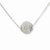 Sterling Silver White Stellux Crystal Pendant On Necklace