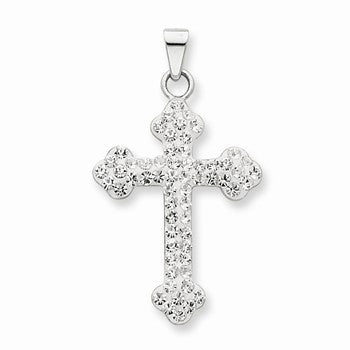 Swarovski Rhodium-plated Crystal Mini Cross Pendant Necklace in Metallic |  Lyst