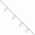 Sterling Silver Polished Star Bracelet