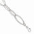 Sterling Silver Polished and Textured Oval Link Bracelet