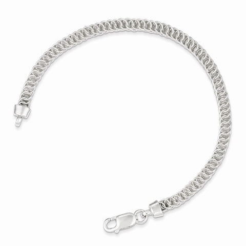 Sterling Silver Polished Fancy Link Bracelet