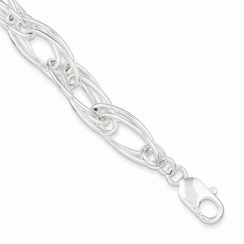 Sterling Silver Polished Fancy Bracelet