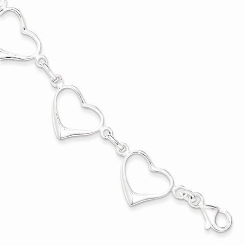 Sterling Silver Heart Bracelet