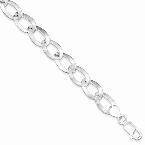 Sterling Silver Polished Fancy Link Bracelet