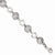 Sterling Silver Rhodium Polished Flower Bracelet