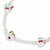 Sterling Silver Stellux Multi Color Crystal Heart Bracelet