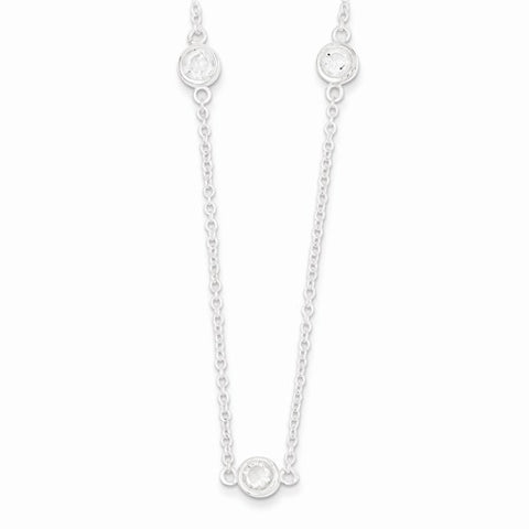 Sterling Silver CZ On Chain