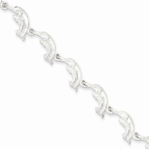 Sterling Silver Dolphins Bracelet