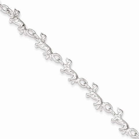 Sterling Silver Dogs Bracelet