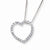 Sterling Silver CZ Heart Slide On Chain