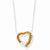 Sterling Silver Citrine & CZ Heart Slide On Chain