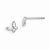 Sterling Silver CZ Childrens Butterfly Post Earrings