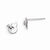 Sterling Silver CZ Childrens Cat with Bow Post Earrings