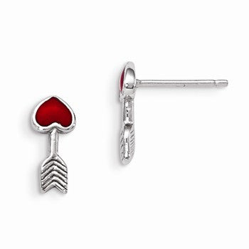 Sterling Silver Enameled Arrow Post Earrings