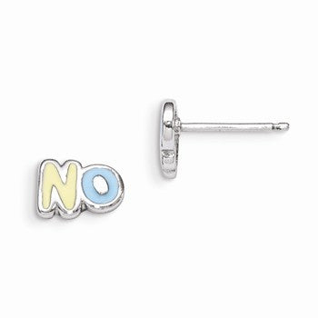 Sterling Silver Enameled NO Post Earrings