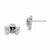 Sterling Silver w/Swarovski Elements Skull Post Earrings