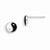 Sterling Silver Enameled Yin Yang Symbol Post Earrings