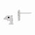 Sterling Silver Stellux Crystal Dolphin Post Earrings