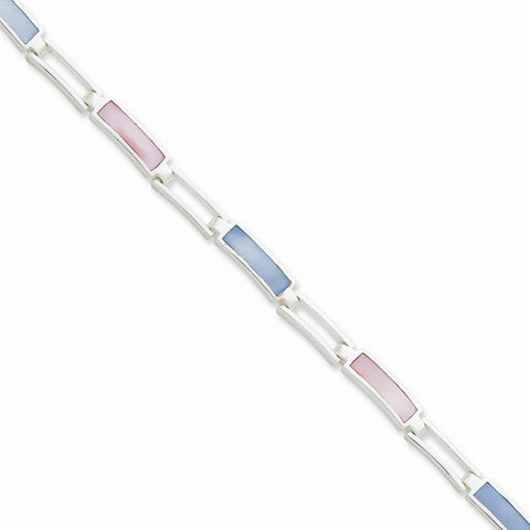 Sterling Silver Mother Of Pearl Bracelet