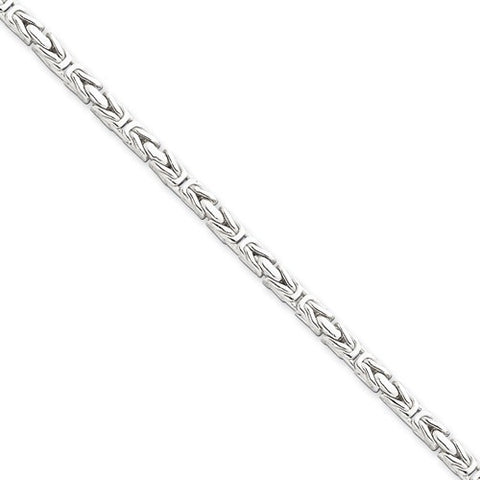 Sterling Silver Fancy Byzantine Bracelet