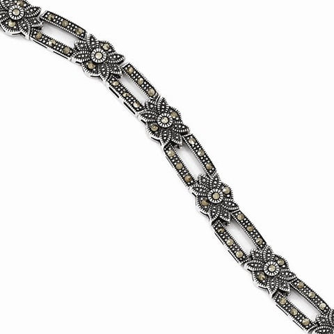 Sterling Silver Marcasite Bracelet