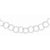 Sterling Silver Circle Long Link Necklace