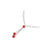 Sterling Silver Red Crystal Heart Fancy Link Necklace