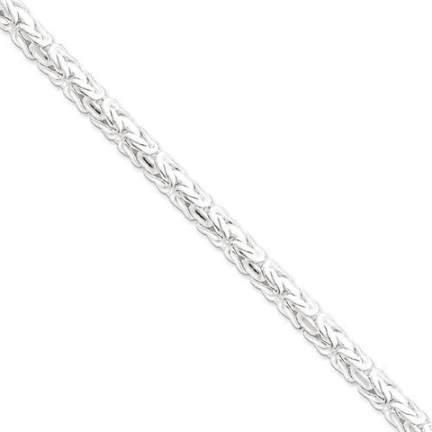 Sterling Silver Fancy Byzantine Bracelet