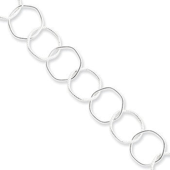 Sterling Silver Fancy Link Necklace