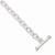 Sterling Silver Polished Fancy Link Toggle Bracelet