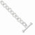 Sterling Silver Polished Fancy Link Toggle Bracelet