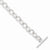 Sterling Silver Polished Fancy Link Toggle Bracelet