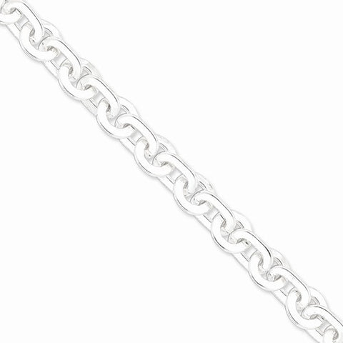 Sterling Silver Polished Fancy Link Toggle Bracelet