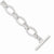 Sterling Silver Polished Fancy Link Toggle Bracelet