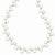 Sterling Silver FW Cultured Button Pearl Necklace