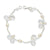 Sterling Silver Pearl with Clear & Opalite Crystal Bracelet